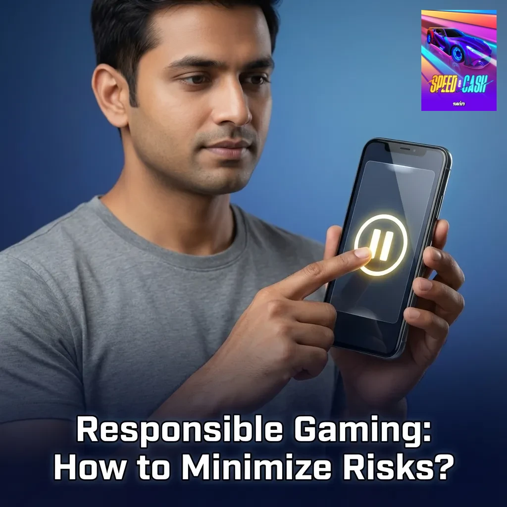 Illustration of a player setting a rupee budget and using limits, with a “Play Responsibly” reminder on a casino game screen