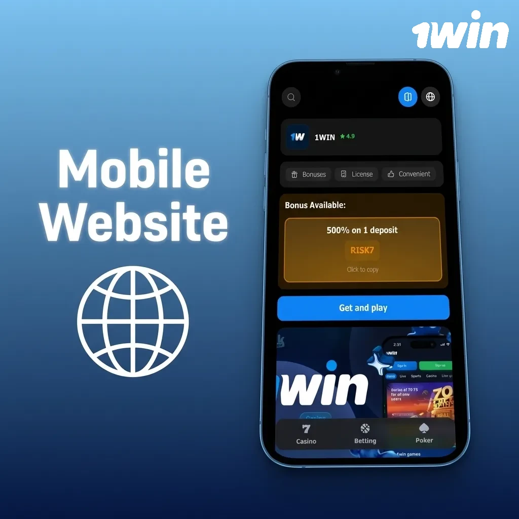 Mobile betting site interface showing one-tap betting, fast-loading graphics, and multi-orientation display options