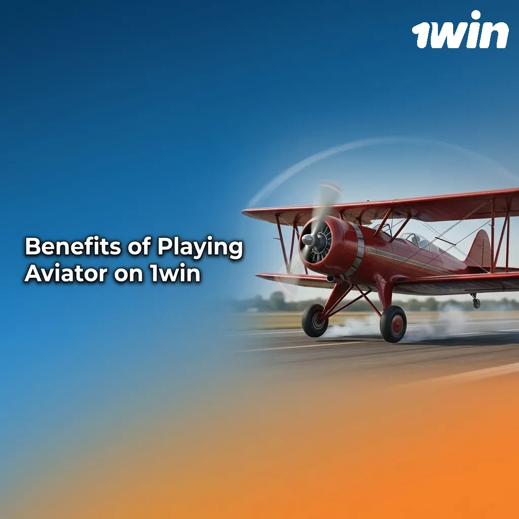 1win Aviator game interface showing 500% welcome bonus, 97% RTP, mobile app features, and instant payment options