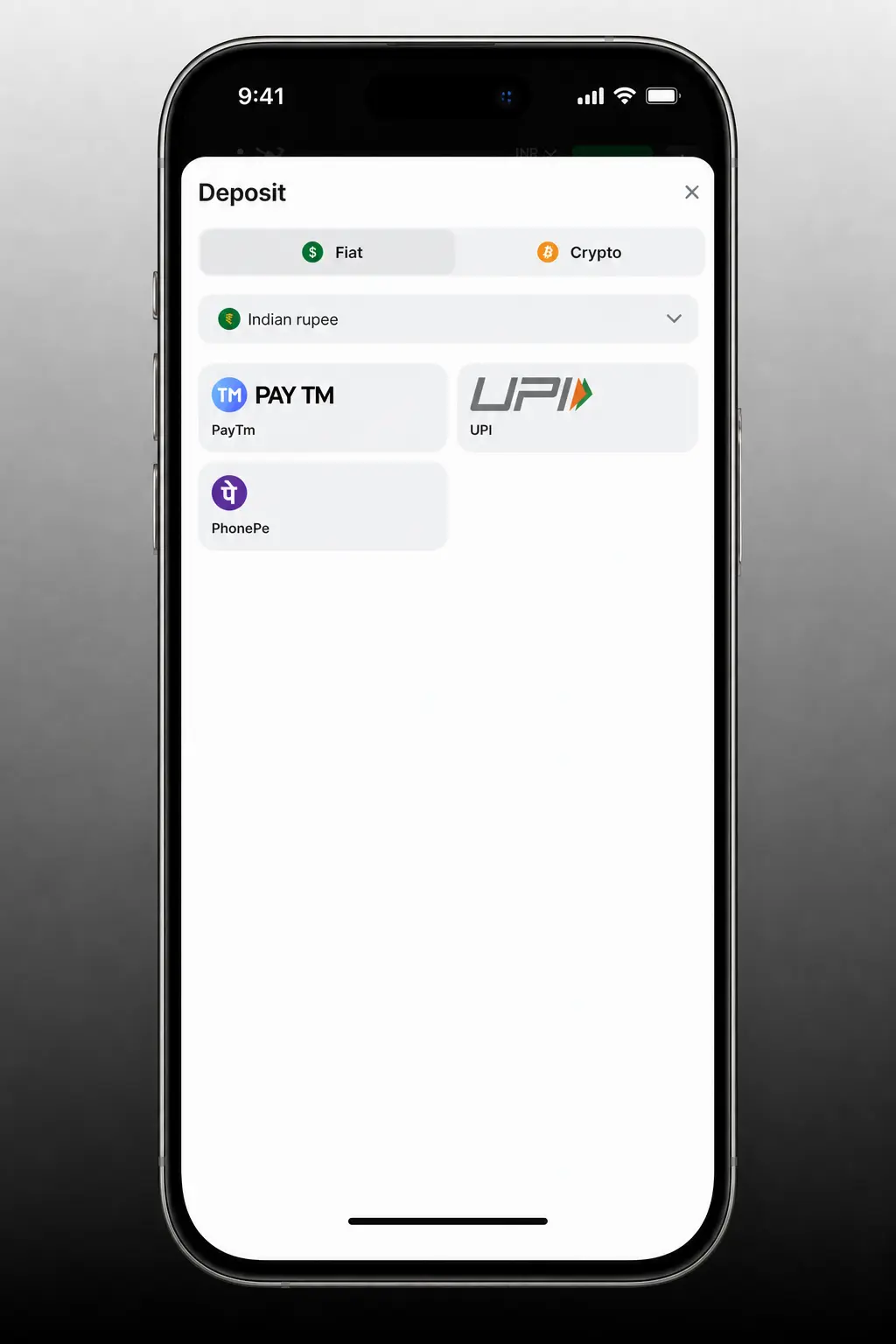 1win mobile app deposit steps using UPI, Paytm, or PhonePe with minimum 100 INR and no deposit fee