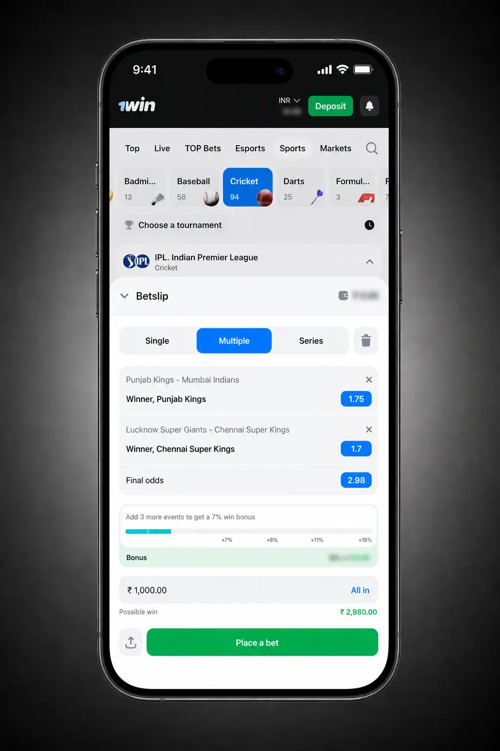 Step-by-step guide showing how to start betting via a mobile app with download instructions on screen