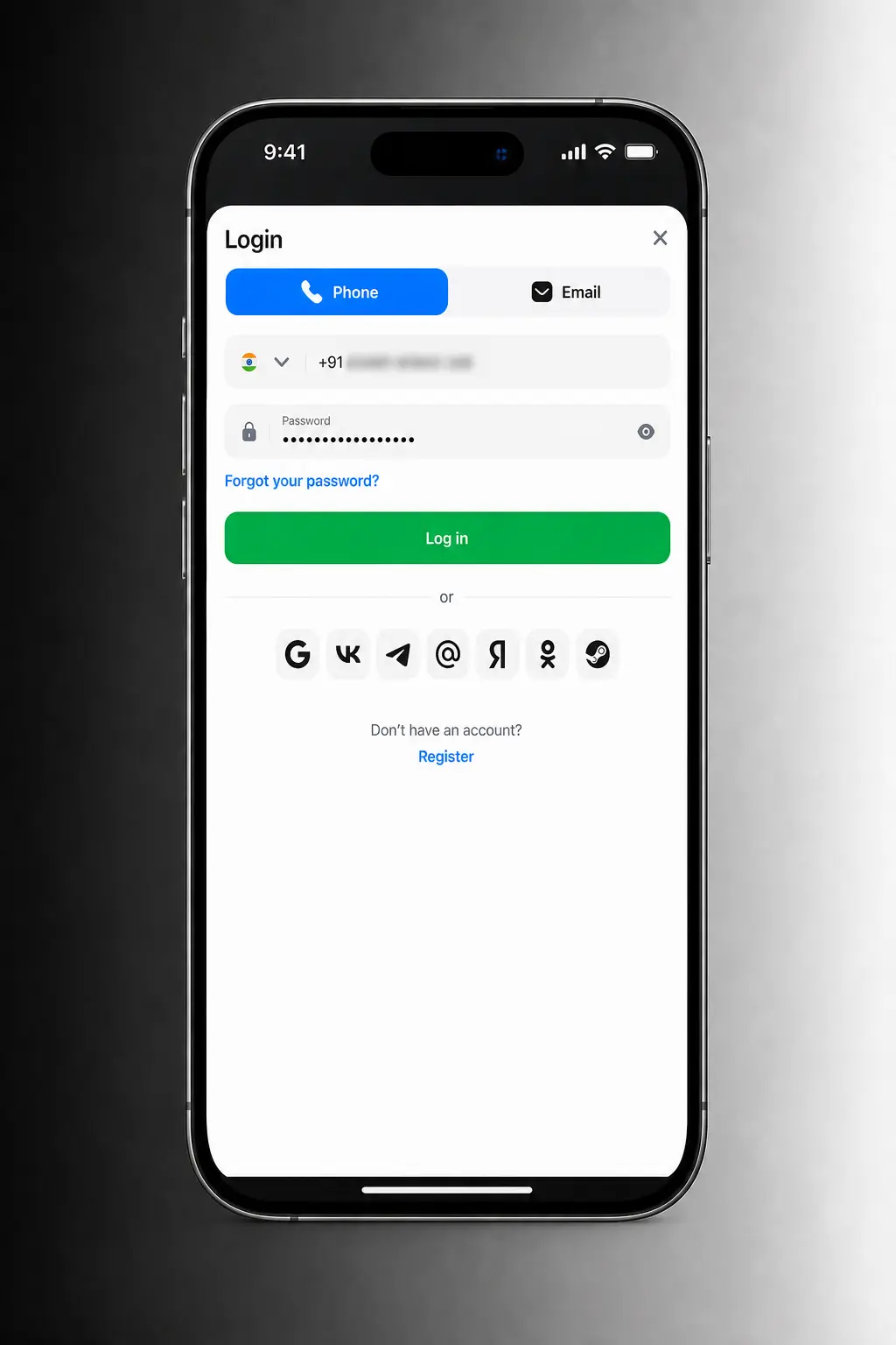 1win mobile withdrawal steps showing UPI, bank transfer, and crypto options with 500 to 200000 INR daily limits