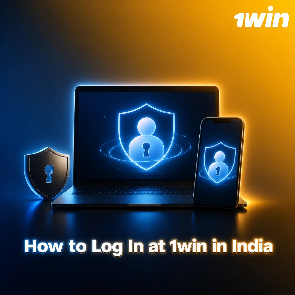1win India login screen showing email and password fields for accessing casino and sportsbook account dashboard